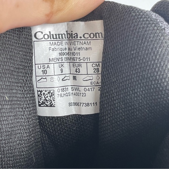 Columbia Men's Waterproof Hiking Boots - Gray and Red Size 10 - Picture 13 of 13